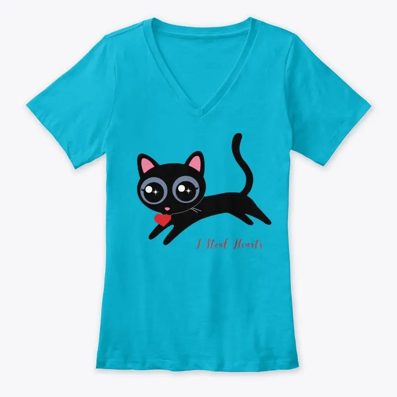 I Steal Hearts Kitty Cute Gift for Girl