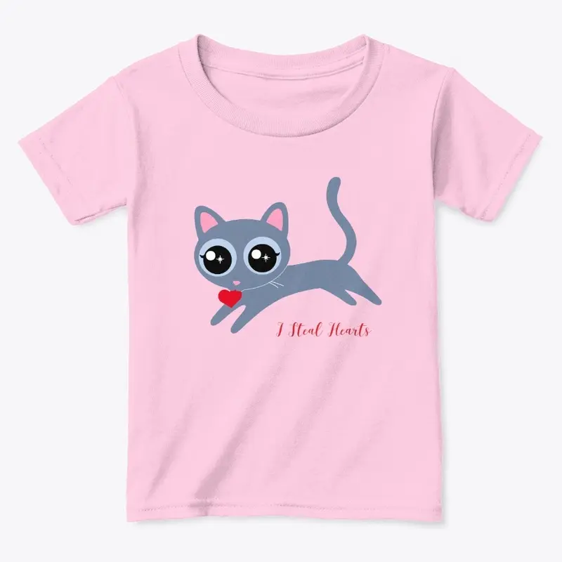 I Steal Hearts Kitty Cute Gift for Girl