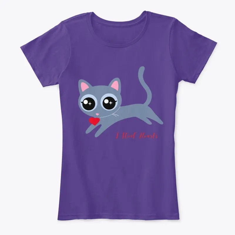 I Steal Hearts Kitty Cute Gift for Girl